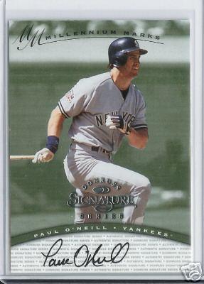 Paul O'Neill certified autograph New York Yankees 1997 Donruss Signature Millennium Marks card - AutographsForSale.com