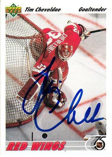 Tim Cheveldae autographed Detroit Red Wings 1991-92 Upper Deck card - AutographsForSale.com