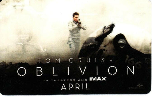 Oblivion Movie 2013 Wondercon promo 2 card set Tom Cruise Morgan Freeman - AutographsForSale.com
