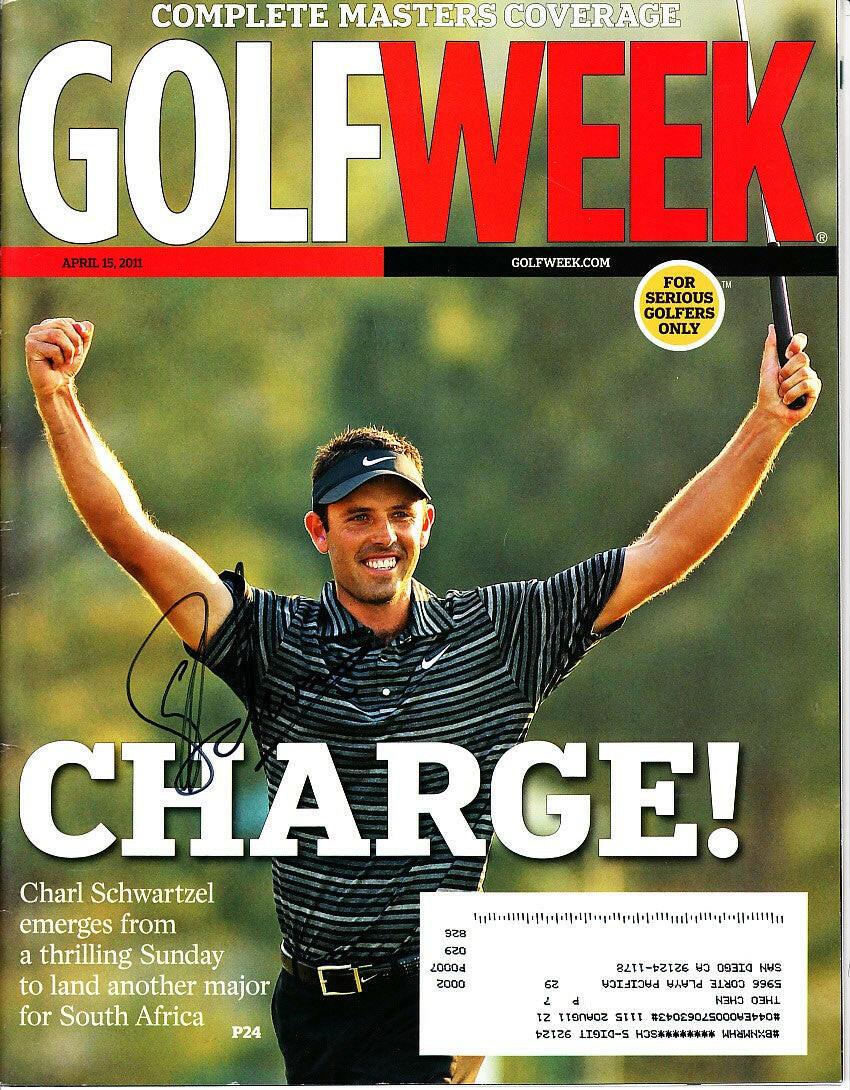 Charl Schwartzel autographed 2011 Masters Golfweek magazine - AutographsForSale.com