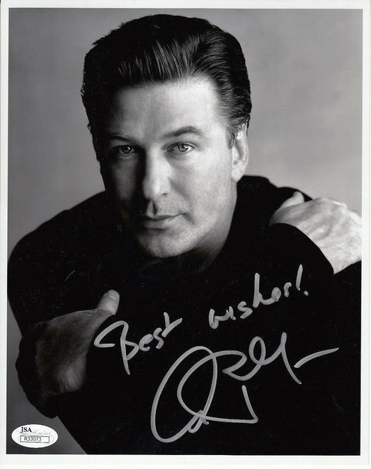 Alec Baldwin autographed 8x10 black and white photo inscribed Best Wishes JSA - AutographsForSale.com
