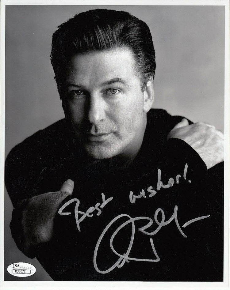 Alec Baldwin autographed 8x10 black and white photo inscribed Best Wishes JSA - AutographsForSale.com
