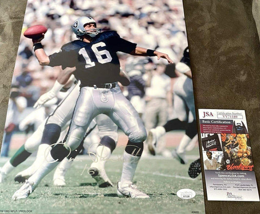 Jim Plunkett autographed Oakland Raiders 11x14 photo JSA - AutographsForSale.com