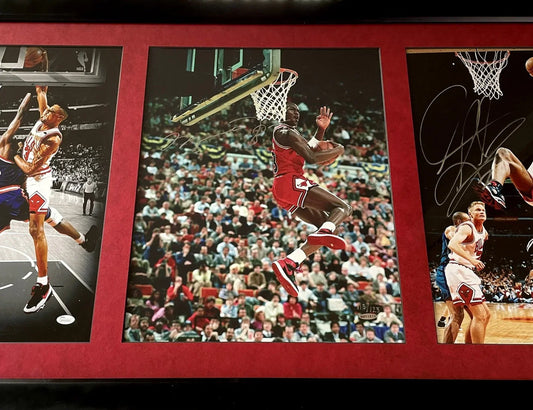 Michael Jordan Scottie Pippen Dennis Rodman signed Bulls 16x20 photos framed UDA JSA PSA/DNA - AutographsForSale.com