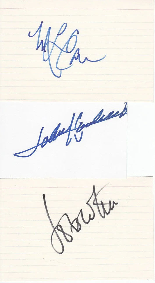 3 Celtics greats signed index cards (John Havlicek M.L. Carr Jo Jo White) - AutographsForSale.com