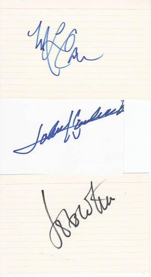 3 Celtics greats signed index cards (John Havlicek M.L. Carr Jo Jo White) - AutographsForSale.com