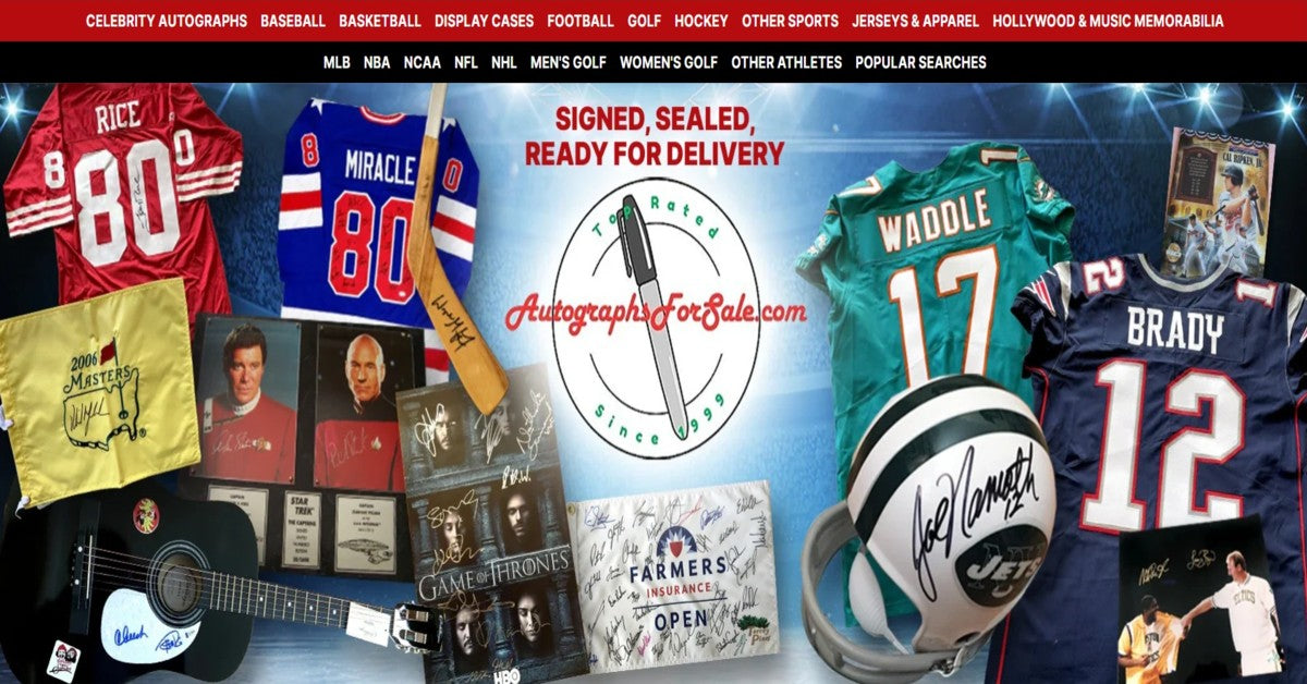 AutographsForSale.com Autographed Memorabilia, Signed Cards