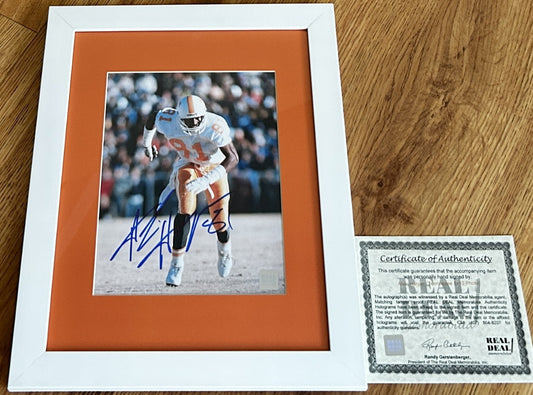 Alvin Harper signed Tennessee Volunteers 8x10 photo framed (Real Deal) - AutographsForSale.com