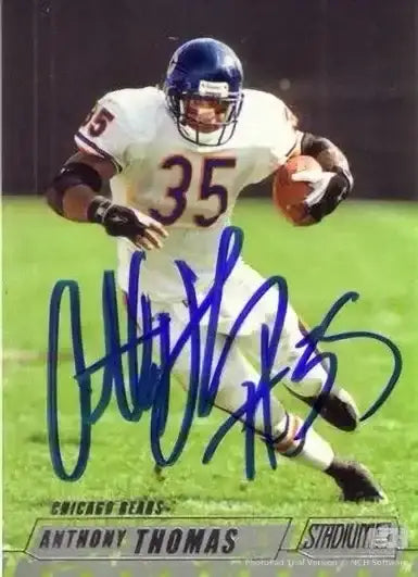 Anthony Thomas signed Chicago Bears 2002 Stadium Club card - AutographsForSale.com