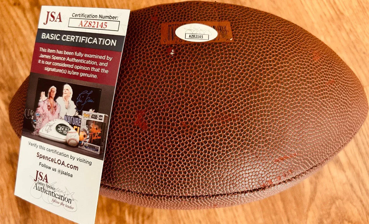 Kurt Warner autographed Wilson NFL football inscribed God Bless You! JSA St. Louis Rams - AutographsForSale.com