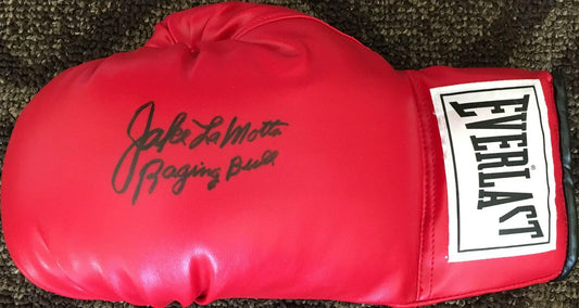 Jake LaMotta signed Everlast boxing glove with Raging Bull (Superstar Greetings) - AutographsForSale.com