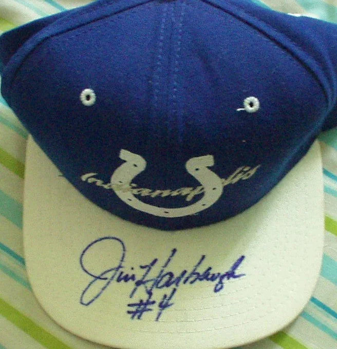 Jim Harbaugh autographed Indianapolis Colts cap or hat - AutographsForSale.com
