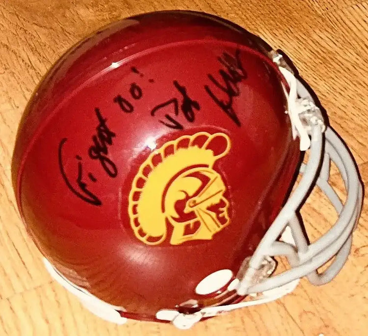 Pat Haden signed USC Trojans mini helmet inscribed Fight On! JSA - AutographsForSale.com