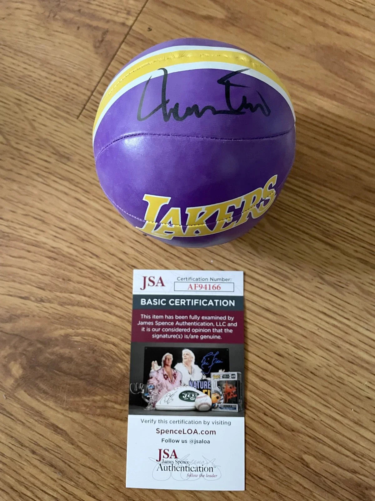 Jerry West autographed Los Angeles Lakers mini foam basketball JSA - AutographsForSale.com