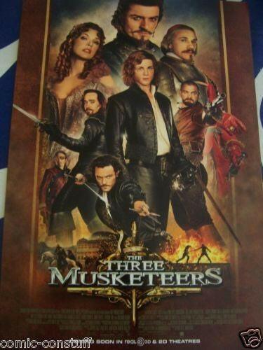 Three Musketeers movie 2011 mini poster Orlando Bloom Milla Jovovich - AutographsForSale.com