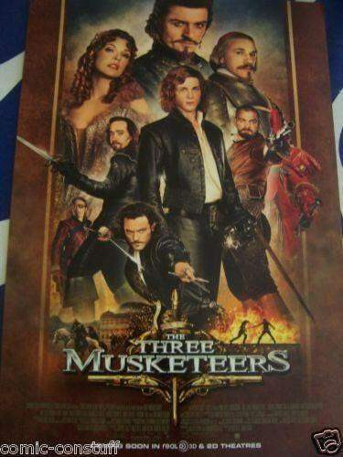 Three Musketeers movie 2011 mini poster Orlando Bloom Milla Jovovich - AutographsForSale.com