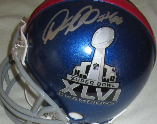 Antrel Rolle and David Diehl autographed New York Giants Super Bowl 46 Champions mini helmet JSA - AutographsForSale.com