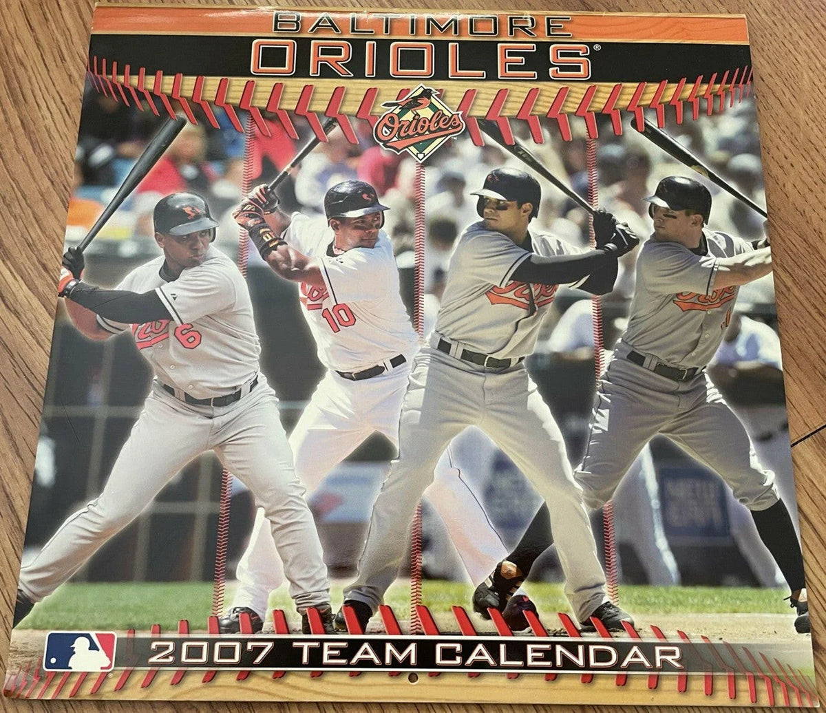 2007 Orioles team Wall calendar Melvin Mora Miguel Tejada - AutographsForSale.com