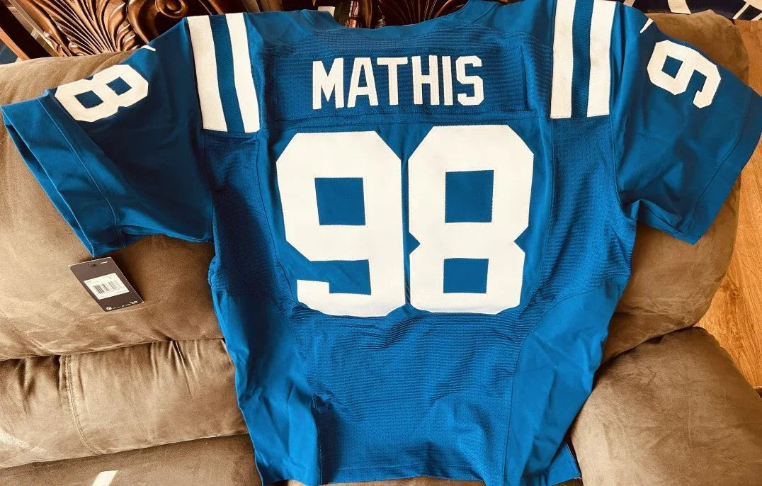 Robert Mathis Indianapolis Colts 2016 last season Nike Elite game model blue jersey NEW - AutographsForSale.com