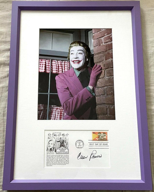 Cesar Romero autographed cachet framed Joker 8x10 photo JSA - AutographsForSale.com