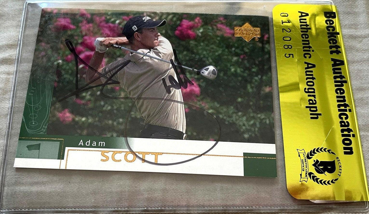 Adam Scott autographed 2002 Upper Deck golf card BAS - AutographsForSale.com