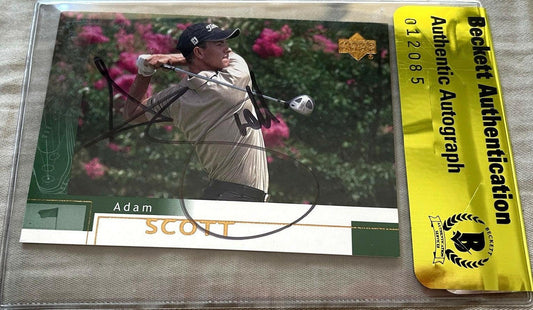 Adam Scott autographed 2002 Upper Deck golf card BAS - AutographsForSale.com