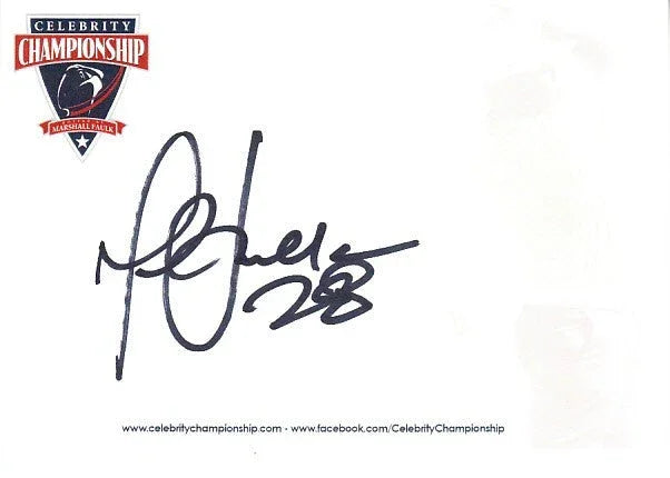 Marshall Faulk autographed 4x6 inch signature card St. Louis Rams San Diego State - AutographsForSale.com
