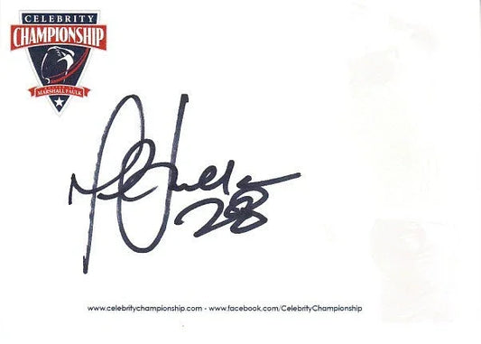 Marshall Faulk autographed 4x6 inch signature card St. Louis Rams San Diego State - AutographsForSale.com