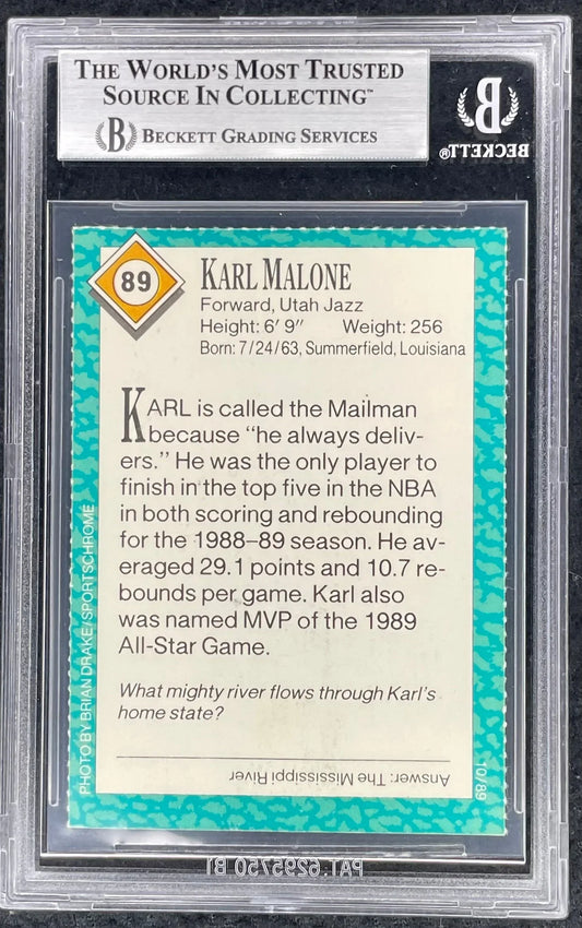 Karl Malone Utah Jazz 1989 Sports Illustrated for Kids card BGS graded 7 - AutographsForSale.com