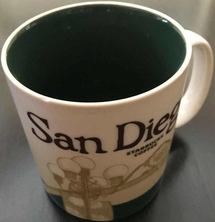 Starbucks San Diego 2008 Global Icon Series 16 oz collector coffee mug EDGE CHIP - AutographsForSale.com