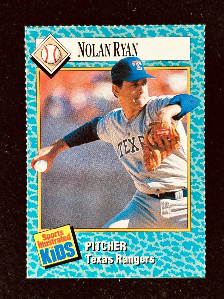 Nolan Ryan Texas Rangers 1989 SI for Kids card - AutographsForSale.com