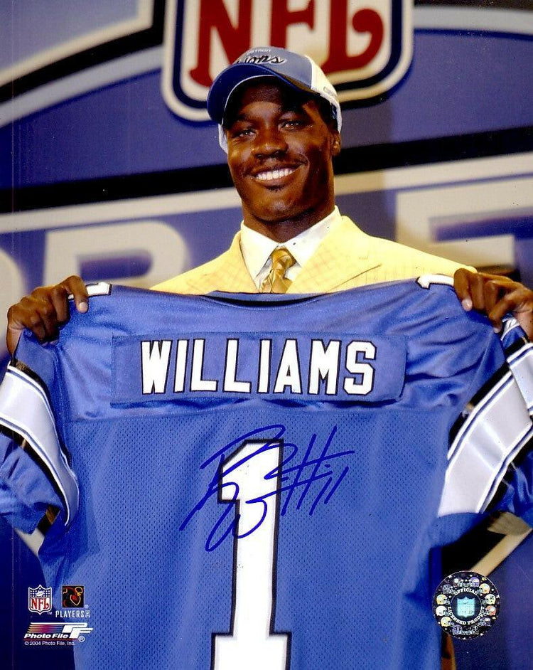 Roy Williams signed Detroit Lions 2004 NFL Draft 8x10 photo - AutographsForSale.com