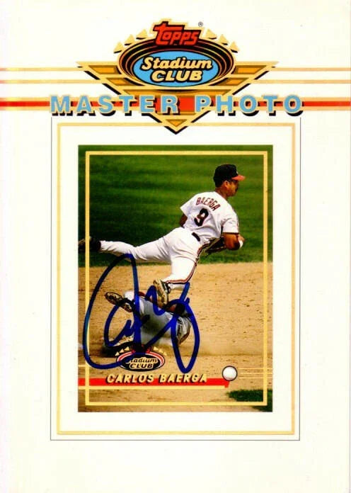 Carlos Baerga signed Indians 1993 Stadium Club Master Photo card - AutographsForSale.com