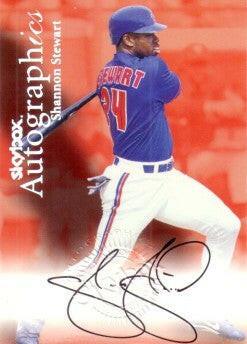 Shannon Stewart certified autograph Toronto Blue Jays 1999 SkyBox autographics card - AutographsForSale.com