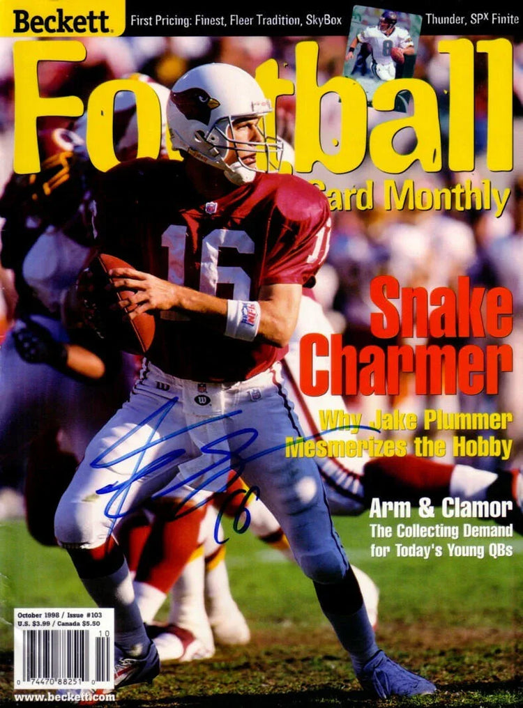 Jake Plummer signed Arizona Cardinals 1998 Beckett Football magazine - AutographsForSale.com