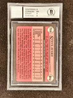 Steve Avery autographed Atlanta Braves 1989 Topps Rookie Card BGS Graded 8.5 BAS 9 - AutographsForSale.com