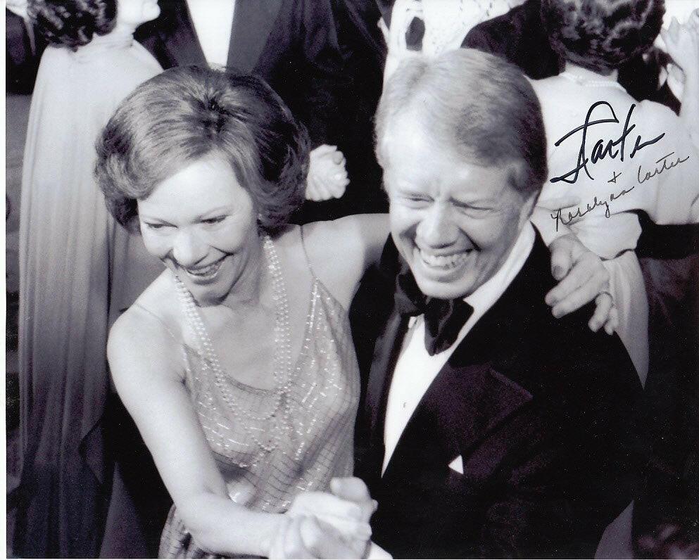 Jimmy Carter and Rosalynn Carter autographed 8x10 inauguration photo JSA - AutographsForSale.com