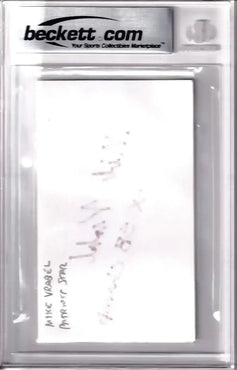 Mike Vrabel signed index card with 3X SB Champ BAS certified Patriots - AutographsForSale.com
