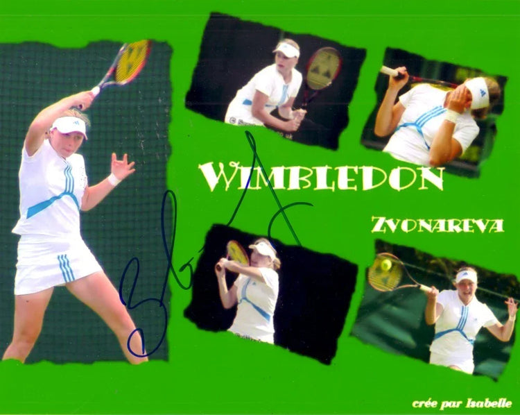 Vera Zvonareva autographed 8x10 tennis photo - AutographsForSale.com