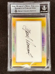 Gordie Howe & Marcel Pronovost 2014 Leaf Masterpiece Cut Signature certified signed card 1/1 Red Wings - AutographsForSale.com