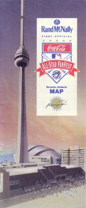 1991 All-Star Fanfest Commemorative program Map - AutographsForSale.com
