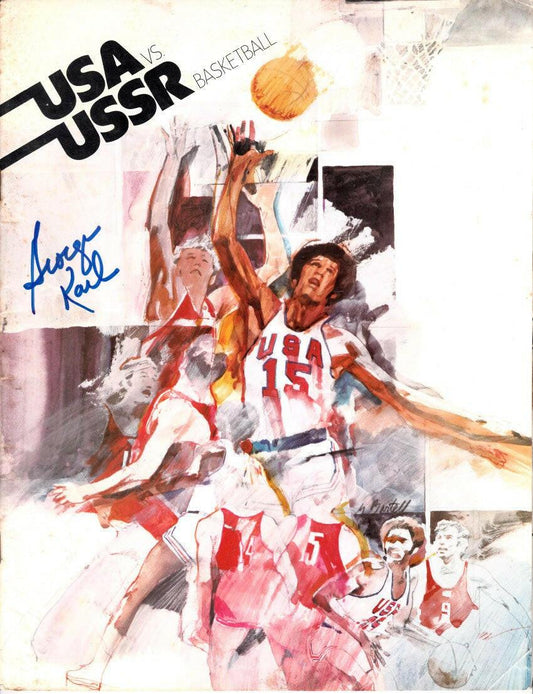 George Karl autographed USA vs USSR 1973 basketball program - AutographsForSale.com