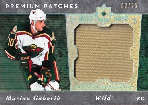 Marian Gaborik Minnesota Wild 2006-07 Upper Deck Ultimate Premium Patch game jersey card 2/25 - AutographsForSale.com