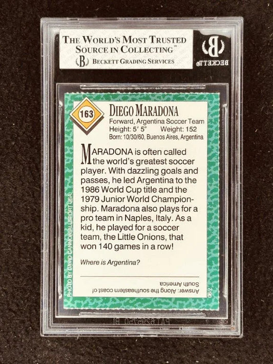 Diego Maradona 1990 SI for Kids soccer card BGS 8 Argentina - AutographsForSale.com