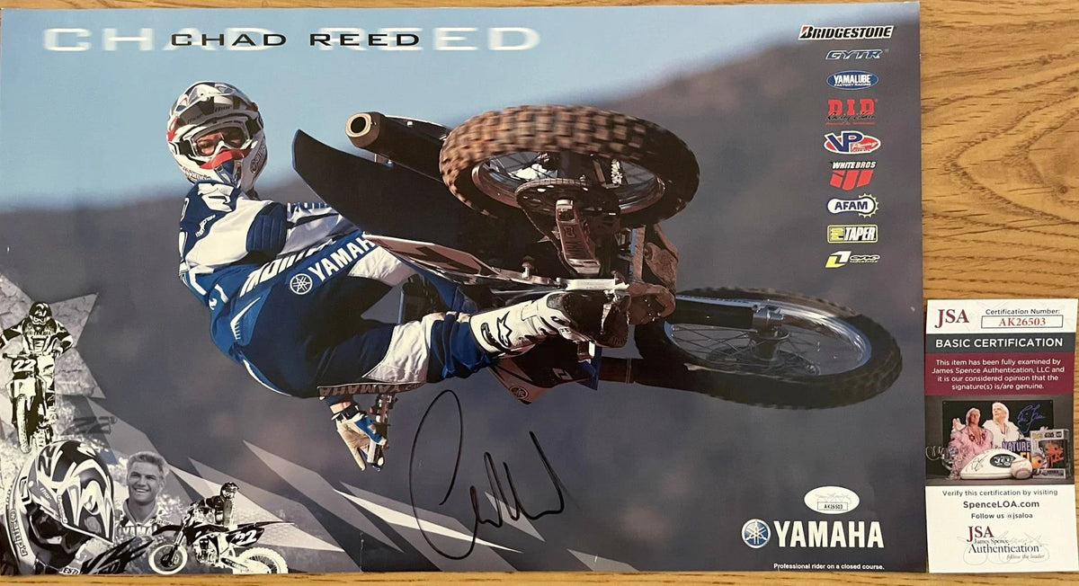 Chad Reed signed motocross 11x17 Yamaha Racing poster JSA - AutographsForSale.com
