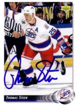 Thomas Steen autographed Winnipeg Jets 1992-93 Upper Deck card - AutographsForSale.com