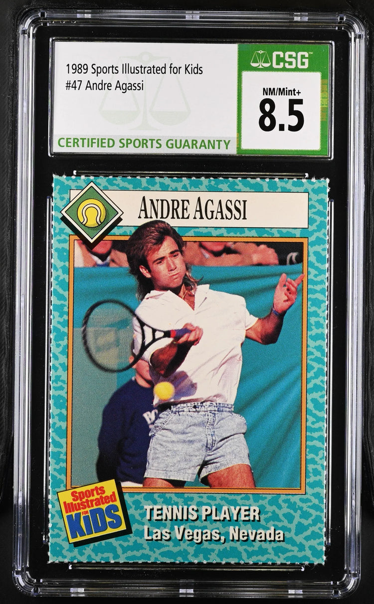 Andre Agassi 1989 SI for Kids Tennis RC CSG 8.5 - AutographsForSale.com