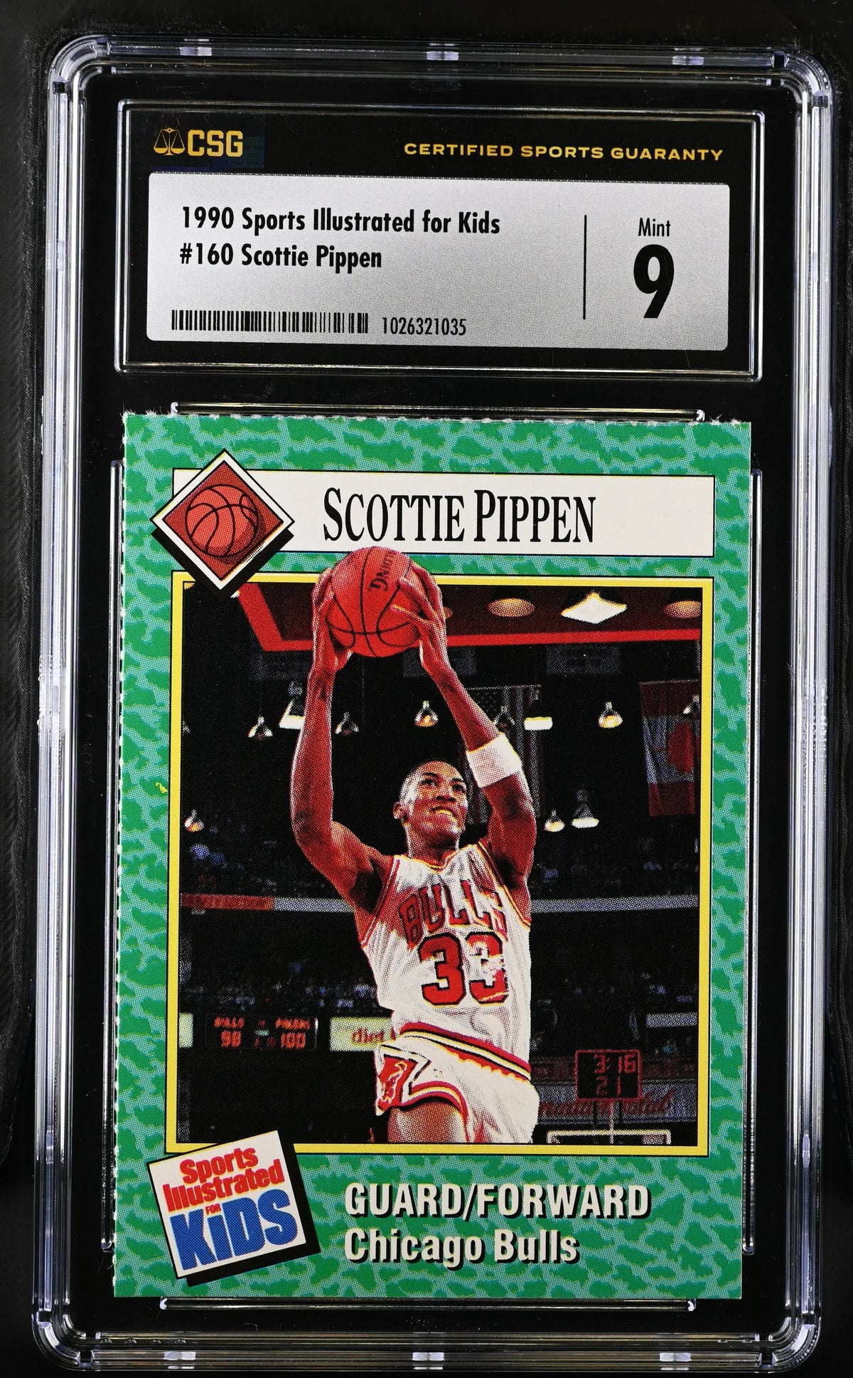 Scottie Pippen Chicago Bulls 1990 SI for Kids card CSG 9 MT - AutographsForSale.com