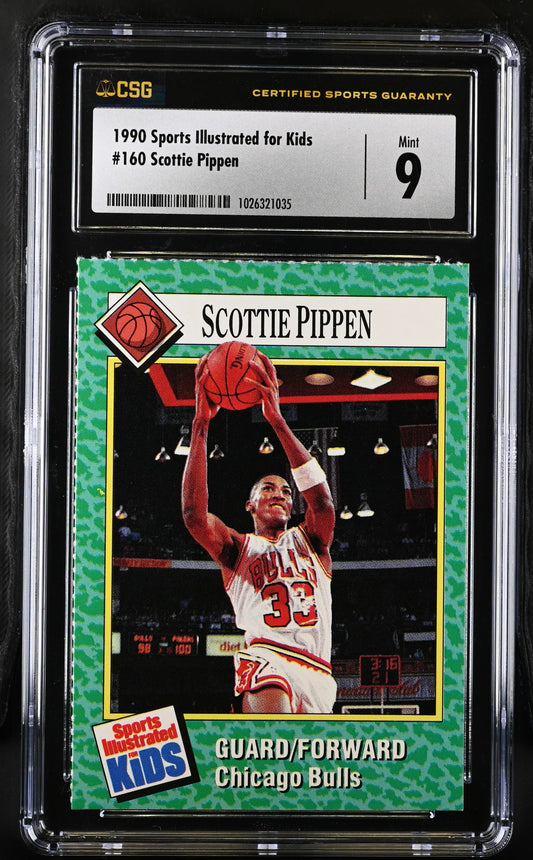 Scottie Pippen Chicago Bulls 1990 SI for Kids card CSG 9 MT - AutographsForSale.com