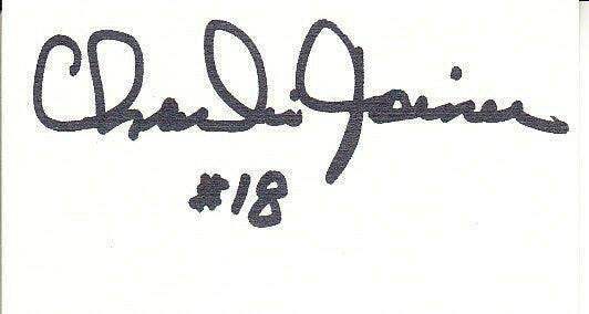 Charlie Joiner autographed blank business card Chargers - AutographsForSale.com